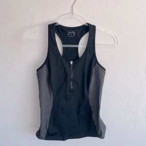 Calvin Klein performance racer back black and grey tank small